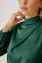 Load image into Gallery viewer, Mock Neck Ruffled Asymmetrical Dress
