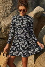 Load image into Gallery viewer, Floral Puff Sleeve A-Line Dress
