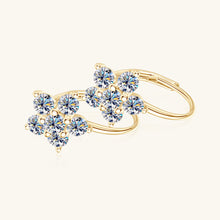 Load image into Gallery viewer, 1.2 Carat 925 Sterling Silver Moissanite Flower Huggie Earrings

