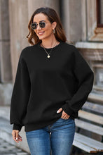 Load image into Gallery viewer, Round Neck Dropped Shoulder Sweatshirt
