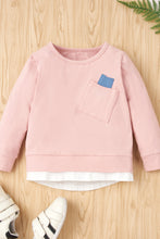 Load image into Gallery viewer, Girls Round Neck Sweatshirt and Pants Set
