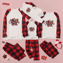 Load image into Gallery viewer, MERRY CHRISTMAS Y&#39;ALL Graphic Top and Plaid Pants Set
