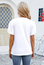 Load image into Gallery viewer, Round Neck Petal Sleeve T-Shirt
