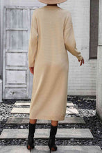 Load image into Gallery viewer, Notched Neck Dropped Shoulder Button-Down Midi Dress
