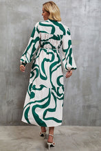 Load image into Gallery viewer, Tie-Waist Printed Button Up Dress
