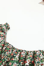 Load image into Gallery viewer, Plus Size Floral Square Neck Peplum Top

