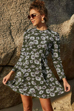 Load image into Gallery viewer, Floral Puff Sleeve A-Line Dress
