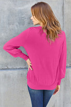 Load image into Gallery viewer, Basic Bae Full Size V-Neck Lantern Sleeve Blouse
