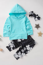 Load image into Gallery viewer, Kids Solid Top and Floral Pants Set
