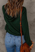 Load image into Gallery viewer, Dropped Shoulder Drawstring Hooded Knit Top
