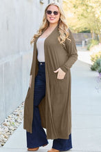 Load image into Gallery viewer, Basic Bae Full Size Open Front Long Sleeve Cover Up
