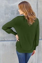 Load image into Gallery viewer, Basic Bae Full Size V-Neck Lantern Sleeve Blouse
