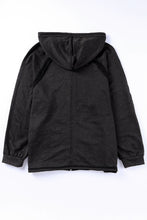 Load image into Gallery viewer, Exposed Seam Drawstring Hooded Jacket with Pockets
