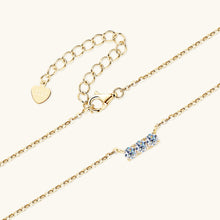 Load image into Gallery viewer, 925 Sterling Silver Inlaid Moissanite Bar Necklace
