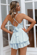 Load image into Gallery viewer, Crisscross Halter Neck Layered Romper
