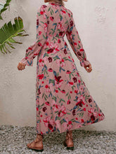 Load image into Gallery viewer, Floral Frill Trim V-Neck Maxi Dress
