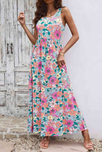 Load image into Gallery viewer, Round Neck Sleeveless Maxi Dress with Pockets
