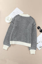 Load image into Gallery viewer, Waffle-Knit Drop Shoulder Button-Down Cardigan
