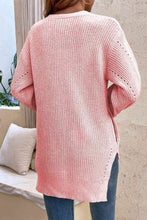 Load image into Gallery viewer, V-Neck Openwork Long Sleeve Cardigan
