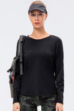 Load image into Gallery viewer, Raglan Sleeve Round Neck Athletic Top
