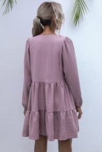 Load image into Gallery viewer, Tie Neck Ruffle Hem Dress
