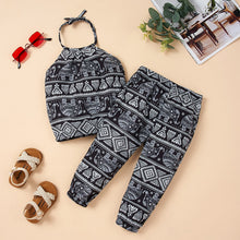 Load image into Gallery viewer, Printed Halter Neck Top and Pants Set
