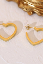 Load image into Gallery viewer, Heart-Shaped Hoop Earrings
