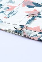 Load image into Gallery viewer, Star Tie-Dye Button Down Denim Jacket
