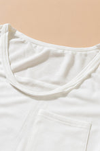 Load image into Gallery viewer, Chest Pocket V-Neck Curved Hem Top
