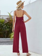 Load image into Gallery viewer, Adjustable Spaghetti Strap Jumpsuit with Pockets
