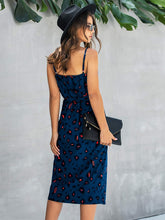 Load image into Gallery viewer, Printed Tie-Waist Spaghetti Strap Dress
