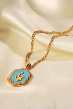 Load image into Gallery viewer, 18K Gold Plated Snake Geometric Pendant Necklace
