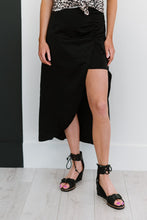 Load image into Gallery viewer, Hyfve Glam It Up Ruched Satin Tulip Hem Skirt
