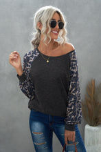 Load image into Gallery viewer, Leopard Raglan Sleeve Tee
