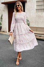 Load image into Gallery viewer, Smocked Flounce Sleeve Midi Dress
