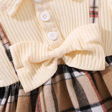 Load image into Gallery viewer, Baby Girl Plaid Collared Bow Detail Dress
