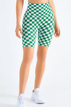 Load image into Gallery viewer, Checkered Wide Waistband Biker Shorts
