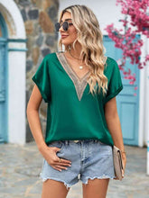 Load image into Gallery viewer, V-Neck Cuffed Blouse
