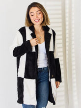 Load image into Gallery viewer, Color Block Button Up Long Sleeve Coat
