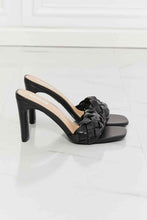 Load image into Gallery viewer, MMShoes Top of the World Braided Block Heel Sandals in Black
