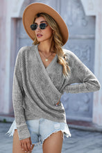 Load image into Gallery viewer, Double Take V Neck Wrap Front Knitted Top
