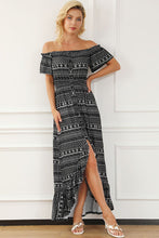 Load image into Gallery viewer, Smocked Off-Shoulder Ruffle Hem Dress
