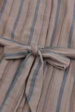 Load image into Gallery viewer, Striped Tie-Waist Shirt Dress with Pockets
