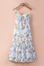 Load image into Gallery viewer, Floral Spaghetti Strap Tiered Midi Dress
