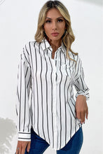 Load image into Gallery viewer, Vertical Stripes Button Down Shirt
