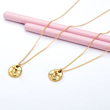 Load image into Gallery viewer, Gold-Plated Copper Coin Shape Pendant Necklace
