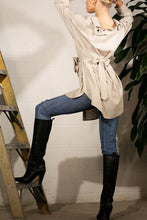 Load image into Gallery viewer, LINEN SHIRTS DRESS WITH BELT POCKET
