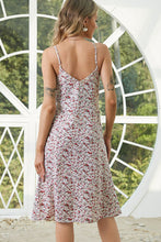 Load image into Gallery viewer, Ditsy Floral Cutout Spaghetti Strap Dress
