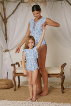 Load image into Gallery viewer, Marina West Swim Bring Me Flowers V-Neck One Piece Swimsuit In Thistle Blue
