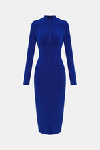 Load image into Gallery viewer, Zip Up Cutout Drawstring Detail Dress
